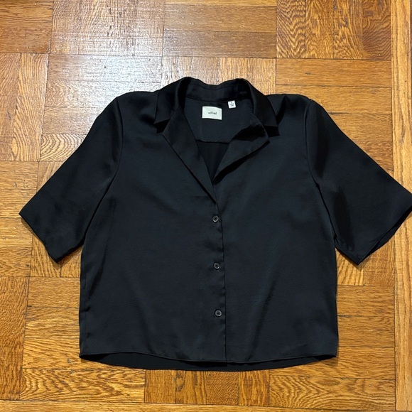 Wilfred Cropped Silk Blouse - Picture 1 of 5
